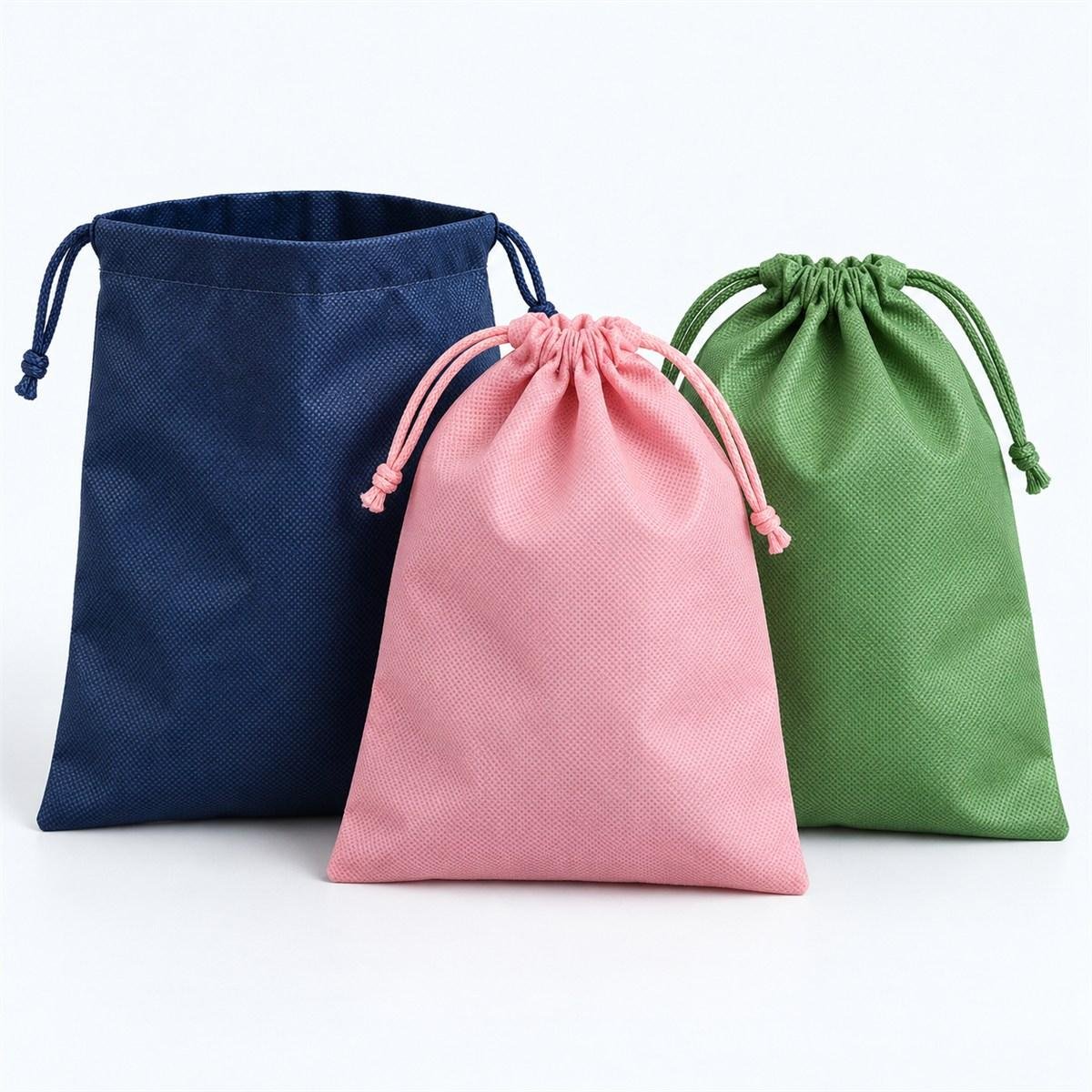 Ilustrasi Tas Serut Spunbond + Logo